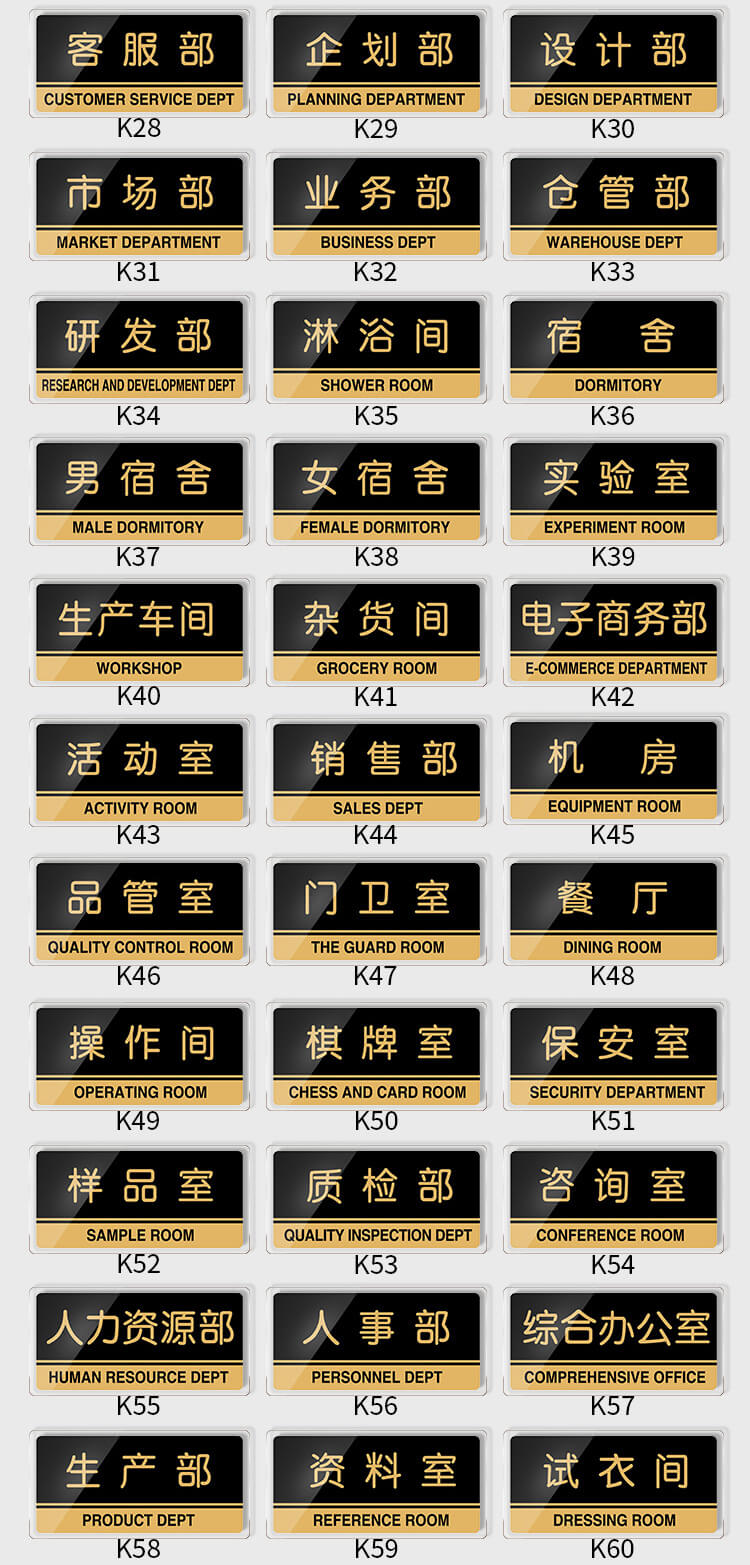 辦公室標牌
